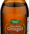 Natures Way Ultra Pure Omega3 Liquid Fish Oil Supplement, Grapefruit Tangerine Flavor, 16 Fl Oz