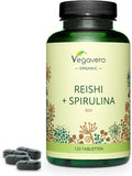 Reishi & Spirulina VegaveroÃƒâ€šÃ‚Â® | 100% Organic | 2000 mg | with Phycocyanin and Polysaccharides | 120 Vegan Tablets | Alga Spirulina with Ganoderma Lucidum Extract
