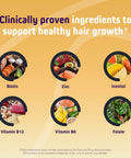 Herbtonics Foli Gummies Biotin Gummies With Hair Vitamins Hair Growth Supplement For Women & Men Hair, Skin And Nails Vitamins Gummies For Women Vitamins For Hair Growth 60 SugarGummies