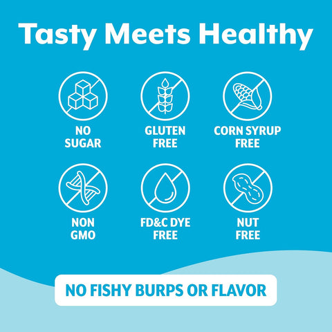 Viactiv Omega 3 Fish Oil Gummies. Epa Dha Supplement For Heart Health And Brain Health 30 Sugar Gummy Vitamins 1Pc Serving