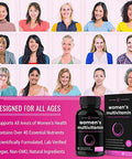 Women's Daily Multivitamin Supplement - Vegan Capsules with Biotin Vitamins A B C D E K Calcium Zinc Lutein Magnesium - Premium Multimineral Multivitamin for Women