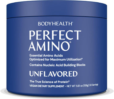 BodyHealth PerfectAmino Powder - BCAA and EAA Powder for Pre and Post Workout - Amino Acid Energy Drink for Men and Women to Support Lean Muscle and Recovery