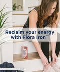 Flora - Iron with B-Vitamin Complex, Helps Maintain Healthy Iron Levels, Non-Constipating, Highly Absorbable Vitamin-B & Iron Supplement, Vegan, Yeast and Gluten Free, 7.7-oz. Glass Bottle