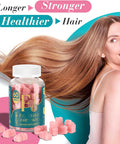 Biotin Gummies -Hair Skin And Nails Vitamins For Men & Women, Vegan Vitamin B7, Supports Hair Growth And Stronger Nails,30 Day Supply - Raspberry-60 Count