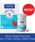 Hyland's Cold Medicine and Sore Throat Relief, Treatment of Colds, Sore Throats, Runny Nose, and Burns, s #5 Cell Salt Kali Muriaticum 6X Tablets, 100 Count