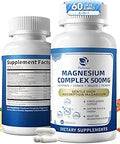 2 Pack Magnesium Complex for Women and Men 4in1 Magnesium Glycinate Citrate Malate Taurate Magnesium Supplement for Relaxation Sleep and Focus 60 Days Supply