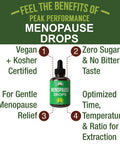 Menopause Supplements 7-In-1 Liquid Drops. 7 Herbal Ingredients For Hot Flashes Menopause Relief. Vegan, Zero Sugar Support