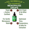 Menopause Supplements 7-In-1 Liquid Drops. 7 Herbal Ingredients For Hot Flashes Menopause Relief. Vegan, Zero Sugar Support