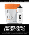 EFS Hydration & Endurance Drink Mix - Premium Carbohydrates for Energy & Performance Electrolytes for Rapid Rehydration & Running Cycling and Triathlon Nutrition | Isotonic Energy Fuel | Orange