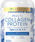 Carlyle Multi Collagen Protein Capsules 2000Mg | 300 Count | Type I, Ii, Iii, V, X | Collagen Peptide Pills | Keto & Paleo Friend