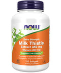 NOW Supplements, Silymarin Milk Thistle Extract, Extra Strength 450 mg, 120 Softgels