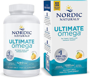 Nordic Naturals Ultimate Omega Lemon, 1280 mg 120 Soft Gels