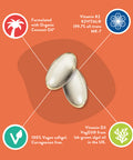 Amandean Vitamin D3 K2. Vegan D3 5000 iu from Algae. All- MK-7 K2. 120 Softgels. Plant-Based & Carrageenan Free. Organic Coconut Oil Blend. Vit D + K for Mood, Bones, Heart, Teeth, Immune Health.