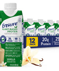 Ensure 100% Plant-Based Vegan Protein Nutrition Shakes With 20G Fava Bean And Pea Protein Vanilla 11 Fl Oz (Pack Of 12)