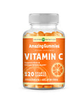 Amazing Nutrition Vitamin C Supplement | 120 Gummies | Orange Flavor | Non-Gmo | Gluten-Free | Made In Usa