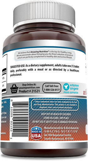 Amazing Nutrition Formulas Calcium with Vitamin D3 500 Tablets Supplement | Non-GMO | Gluten | Made in USA