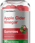 Vegan Apple Cider Vinegar Gummies | 90 Count | ACV Supplement | Natural Apple Flavor | Non-GMO, Gluten Free Gummies for Adults | by Horbaach