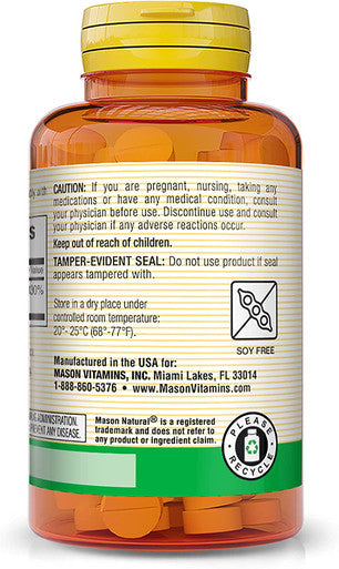 Mason Natural, Vitamin B-1 Thiamine Tablets, 250 Mg, 100-Count Bottle, Dietary Supplement Supports Energy Production and Healthy Metabolism, Helps Break Down Fats and Protein