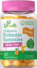 Carlyle Children's Probiotic | 60 Gummies | Tropical Flavor | Vegan Non-GMO & Gluten Supplement | by Lil' Sprouts