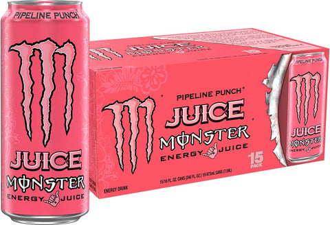 Monster Rehab Tea + Lemonade + Energy, Energy Drink 15.5 Ounce | Energy Iced Tea, Pack of 15