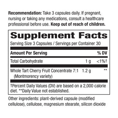 Enzymatic Therapy Tart Cherry Ultra Capsules 1200 mg 90 Count