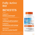 Doctor's Best Fully Active B12 1500 mcg, Non-GMO, Vegan, Gluten Free, Supports Healthy Memory, Mood and Circulation, 60 Veggie Caps