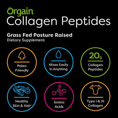 Orgain Grass Fed Hydrolyzed Collagen Peptides Protein Powder Paleo Keto Friendly Amino Acid Supplement Pasture Raised Grass Fed Clean Protein Shake Creamy Chocolate Fudge Meal Replacement
