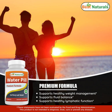 Best Naturals Water Pill with Potassium 90 Tablets - Supports Elimination of Water Retention Also Called Diuretic