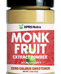 XPRS Nutra Monk Fruit Extract Powder - 1.3 Ounces of Premium 25% Mogroside Monk Fruit Sweetener Sugar Substitute