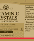 Solgar Vitamin C Crystals 4.4 Oz - Antioxidant Immune Support Collagen Formation Healthy Skin & Joints - Pure 100% Vitamin C - Non-Gmo Vegan Gluten Free Dairy Free Kosher - About 100 Servings