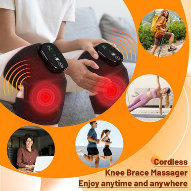 Langskip'S Cordless Knee Heating Pad3 In 1 Rechargeable Heated Knee Brace3 Heat Levels And 3 MassagesElbow & Shoulder For Arthritis Pain ReliefElectric Supports Wraps For Joints For Men Women 2Pcs