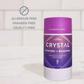 Crystal Magnesium Solid Stick Natural Deodorant NonIrritating Aluminum Deodorant for Men or Women Safely and Effectively Fights Odor Lavender Rosemary 2.5 oz