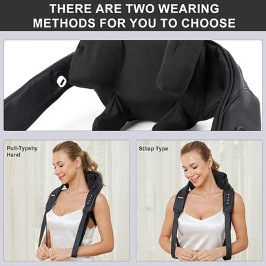 Fsa Hsa Eligible Neck Massager With Heat, Cordless Neck Massager For Pain Relief Deep Tissue, Shiatsu Back Shoulder And Neck Massager For Cervical Leg