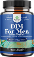 Natures Craft Advanced Diindolylmethane DIM Supplement for Men - Estrogen Blocker for Men with DIM 200mg Panax Ginseng Grapeseed Astragalus & BioPerine - Aromatase Inhibitor DIM Complex for Hormone Balance for Men