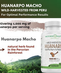 Mother Nature Organics Superfoods for Organic Living Huanarpo Macho Powder Capsules - Max Strength 1000Mg (120 Count) - Male Support, Energy & Performance For Men - Non-Gmo, Gluten-Free, Dairy-Free & Vegan