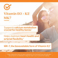 DoctorS Best Vitamin D3 And K2 Supplement For Men and Women Vitamin D3 5000 Iu + K2 As Mk7 Bone Health Support Gluten Non Gmo Vegetarian Capsules 60 Veg Caps