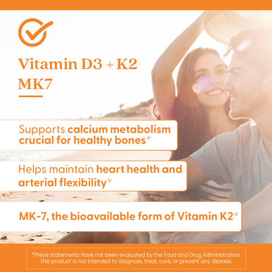 Doctor'S Best Vitamin D3 + K2 (Vitamin K2 As Mk-7) Supports Bone Tissue and Arterial Health Calcium Absorption 0 Non-Gmo Gluten Vegetarian 5000 Iu 60 Veggie Caps