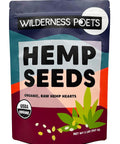 Wilderness Poets Hulled Hemp Seeds, Organic Raw Hemp Hearts (32 Ounce - 2 Pound)