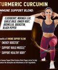 Turmeric Curcumin & Immune Support, 95% Curcuminoids, Equivalent to 14000mg, with Ginger, Garlic Bulb, Elderberry, Quercetin, Joint Inflammatory & Absorption Support, Immune Defense Supplement.