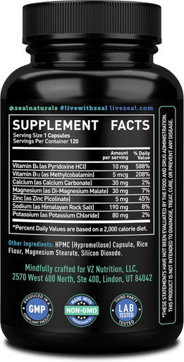 Keto Electrolyte Supplement (120 Capsules) Maximum Keto Electrolytes Supplements Pills W Pink Himalayan Salt, B Vitamins, Magnesium And Potassium Supplement - Salt Pills & Electrolyte Tablets