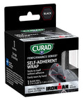 Curad IRONMAN Self-Adherent Athletic Wrap Official IRONMAN Medical Supplier Black 2 inches x 5 yards Compression Support for Sports Injuries Joint Stability and Muscle Recovery 3 Count