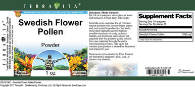 Terravita Swedish Flower Pollen Powder (1 Oz, Zin: 521491) - 3 Pack