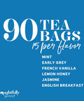 Thoughtfully Gourmet Tea Affirmations Christian Prayer Set Includes 6 Flavours of Tea with Bible Verses from Psalms and Other Books to Rejoice Pack of 90