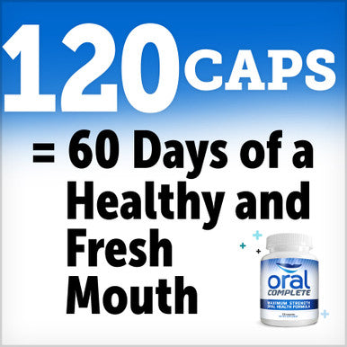 Oral Complete 11-in-1 Dental Probiotics, Bad Breath Treatment Halitosis Tonsil Stone with Non-GMO with BLIS K12, Ashwagandha and Collagen, 120 Capsules
