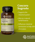 Nature'S Sunshine Cascara Sagrada Capsules - Promotes Intestinal Support For A Healthy Colon - 100 Vegitabs (50 Servings)