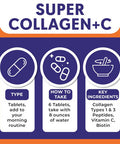 Aitnaturals Super Collagen with Vitamin C (6000mg) - 250 Tablets | Hydrolyzed Bovine Collagen Type 1 & 3 for Enhanced Hair Skin Nails and Healthy Bone & Joint Support| Non-GMO Gluten Halal