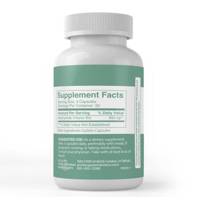 PURE ORIGINAL INGREDIENTS Niacinamide (Vitamin B3), Pure, No Additives Or Fillers, Lab Verified