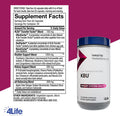 4Life KBU - Urinary Support Supplement Transfer Factor for Bladder & Kidney Health - Cranberry Blueberry Dandelion & Juniper Berry - Supports Immune System & Cleansing - 120 Veggie Capsules