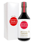 San-J - Gluten Free Tamari Soy Sauce with 28% Less Sodium - Specially Brewed - Made with 100% Soy - 20 oz. Bottle