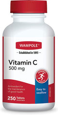 Wampole Vitamin C 500mg Helps Support Immune Function Value Pack 250 Tablets